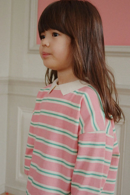 Bluza Spotty Polo - blush bound stripe