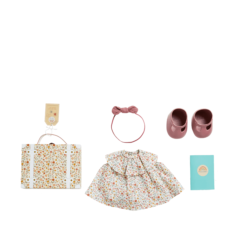Zestaw podróżny dla lalek Dinkum - Praire Floral - L’enfant