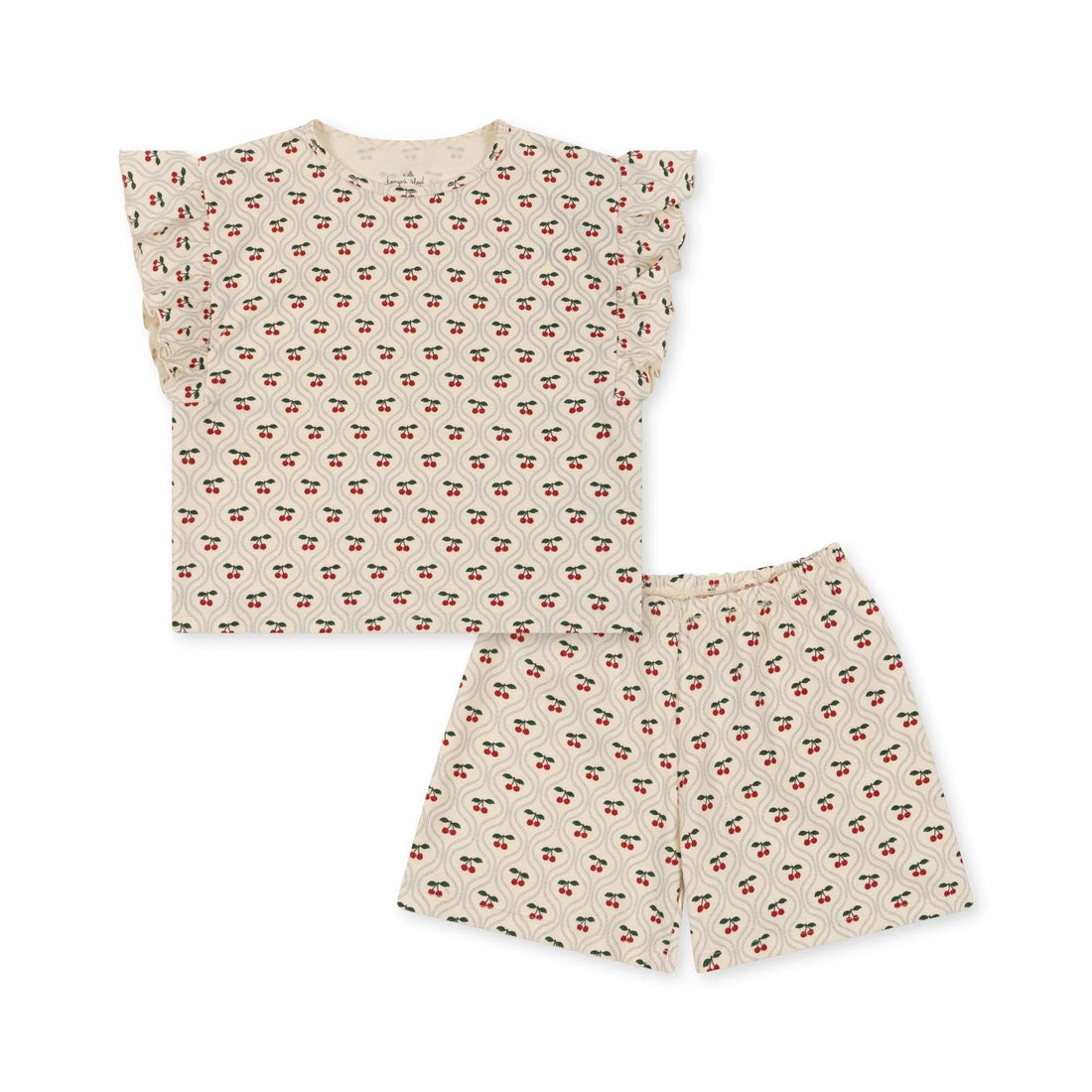 Zestaw lin frill - Cherry Motif - L’enfant