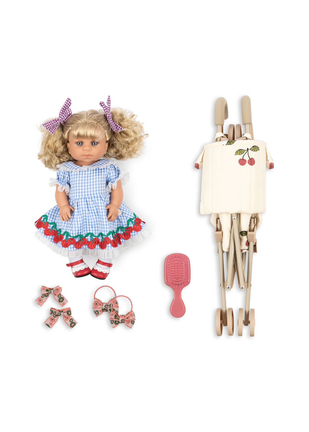 Zestaw lalka, wózek i akcesoria do włosów- Delphine All I Wish For - L’enfant