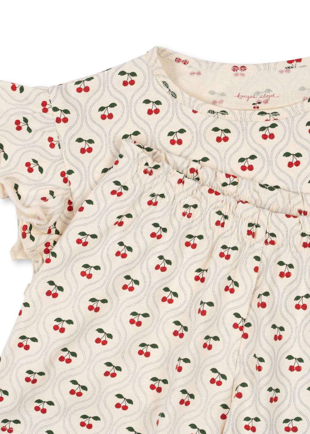 Zestaw lin frill - Cherry Motif