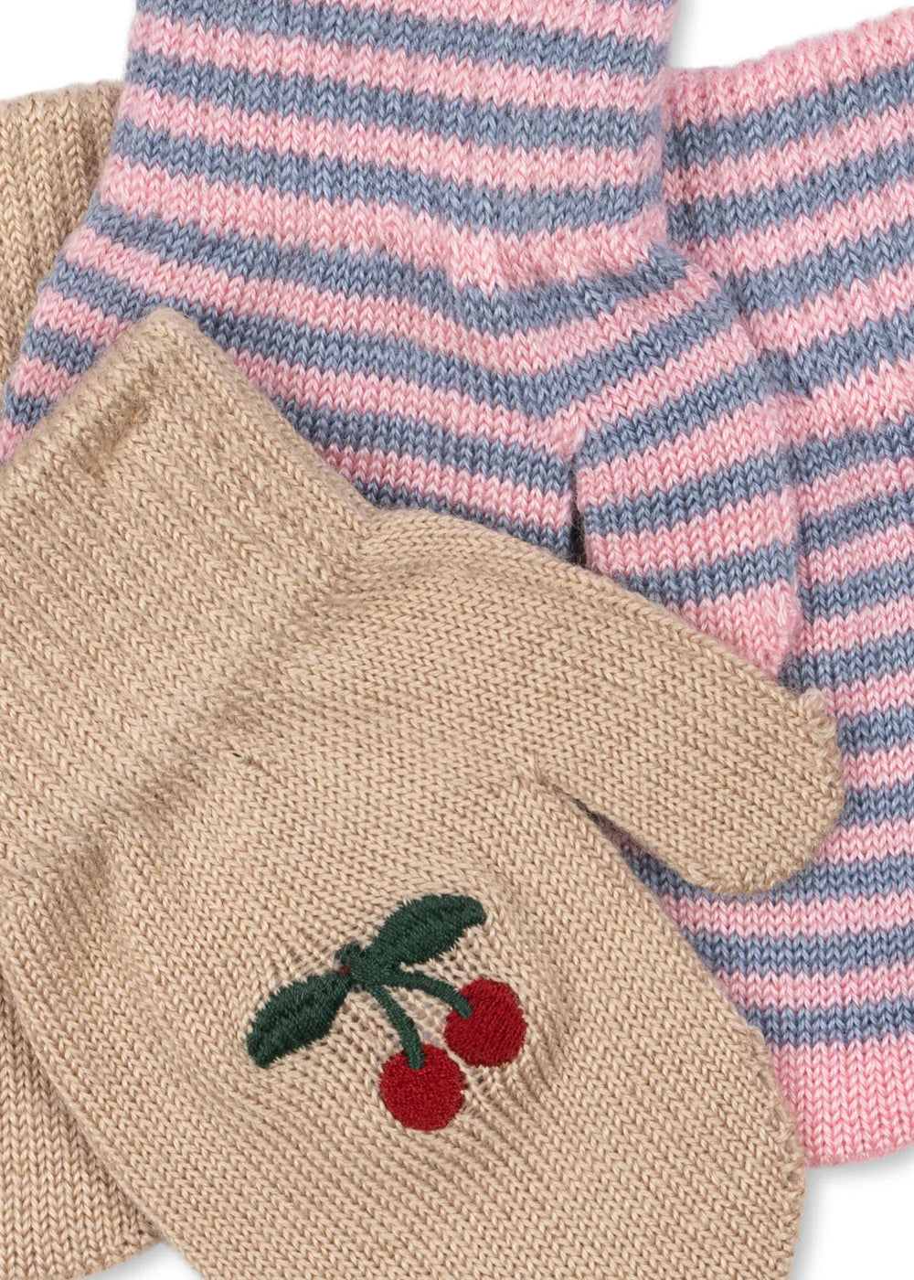2-pak rękawiczki jednopalczaste - Cherry/Stripe