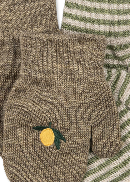 2-pak rękawiczki jednopalczaste - Lemon/Stripe