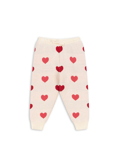 Spodnie dzianinowe Lapis - coeur coloré duo pink