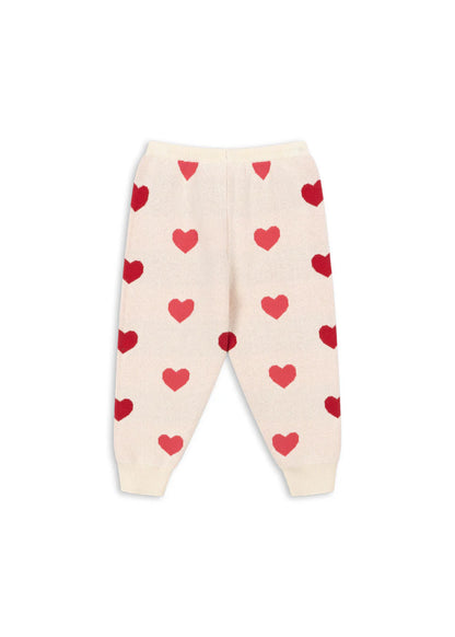 Spodnie dzianinowe Lapis - coeur coloré duo pink