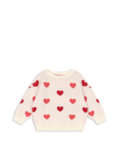 Bluza dzianinowa Lapis - coeur coloré duo pink