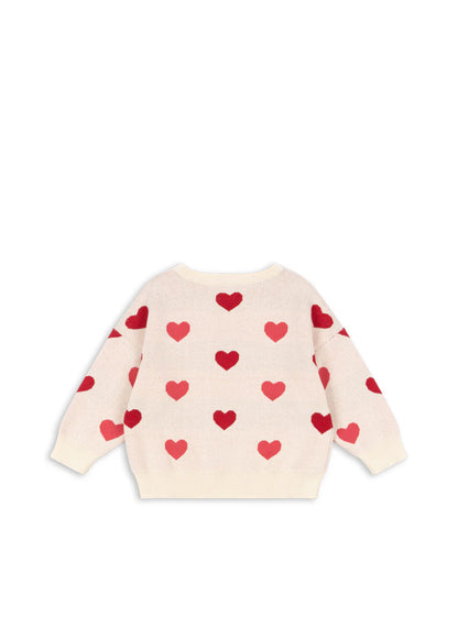 Bluza dzianinowa Lapis - coeur coloré duo pink
