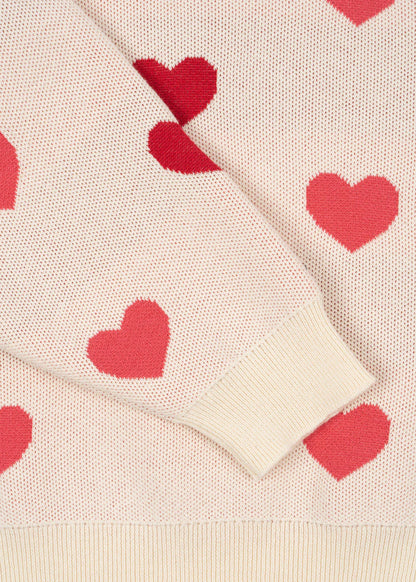 Bluza dzianinowa Lapis - coeur coloré duo pink