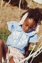 Gumka scrunchie Akimmi - Cream Bucolia Fields - L’enfant