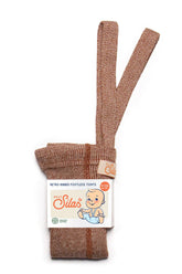 Legginsy z bawełny organicznej z szelkami - Salted Caramel - L’enfant