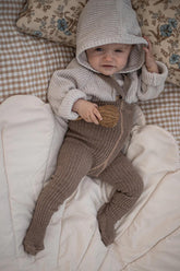 Rajstopy z bawełny organiczne Hippy - Cocoa Blend - L’enfant