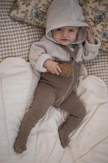 Rajstopy z bawełny organiczne Hippy - Cocoa Blend - L’enfant