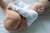 Rajstopy z bawełny organicznej z szelkami - Light Brown - L’enfant