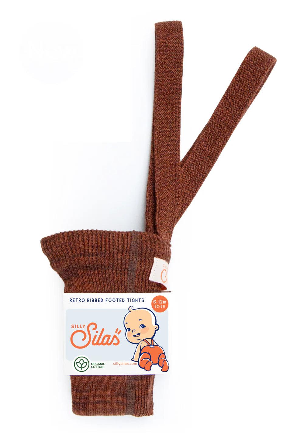 Rajstopy z bawełny organicznej z szelkami - Spicy Chai - L’enfant