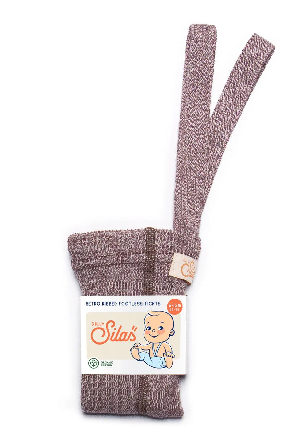 Legginsy z bawełny organicznej z szelkami - Vanilla Fig - L’enfant