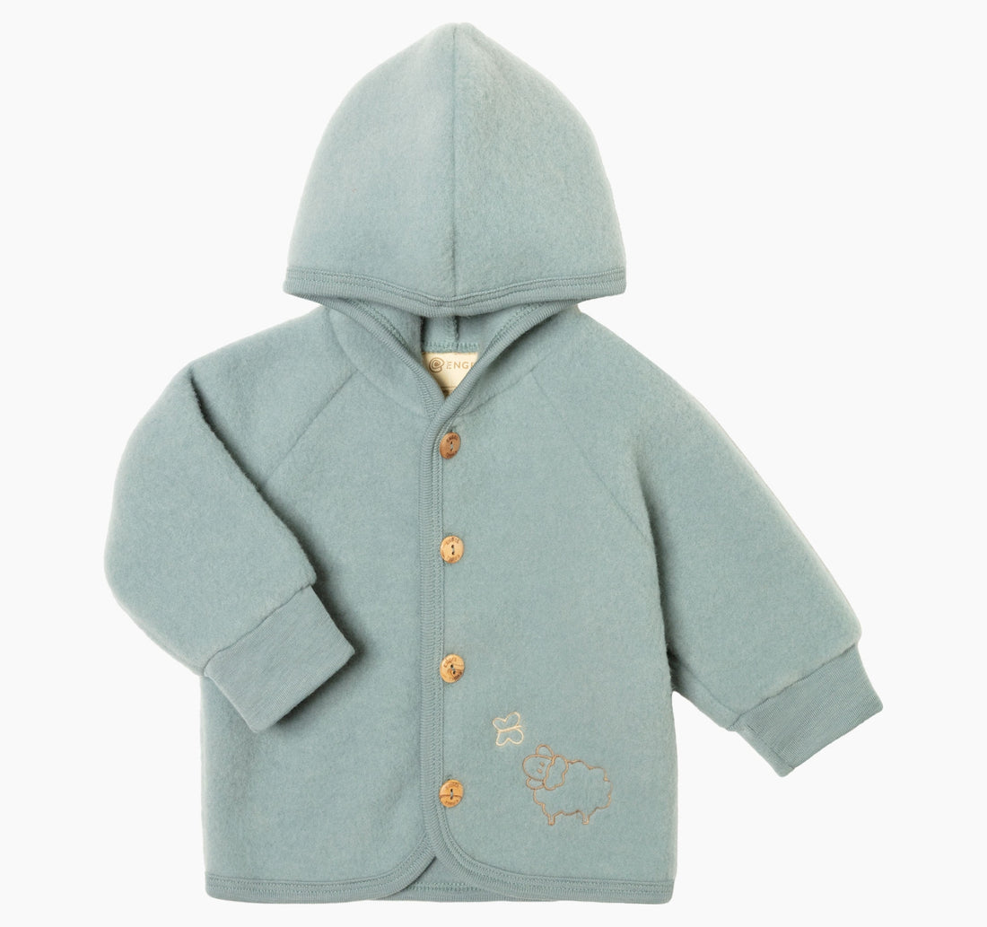 Kurtka z wełny merino mountain blue z wyszyciem (limitowana)