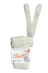 Legginsy z wełną merino z szelkami - Cream Blend - L’enfant