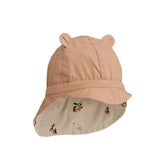 Czapka z uszami dwustronna - Gorm Peach Seashell / Pale tuscany - L’enfant