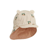 Czapka z uszami dwustronna - Gorm Peach Seashell / Pale tuscany - L’enfant