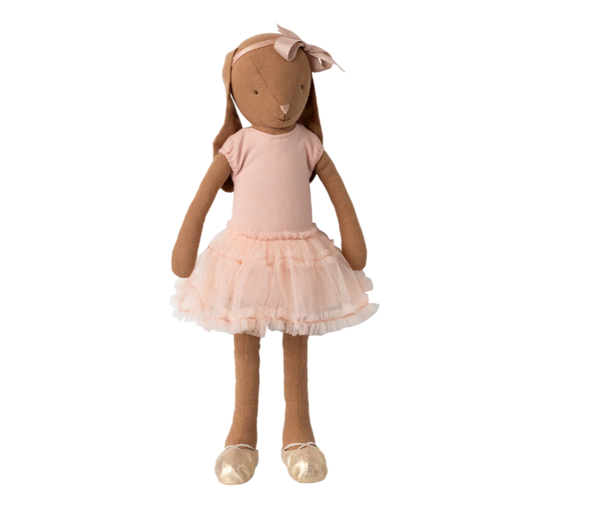Króliczek Balerina - Bunny, Size 3 - Chocolate brown - Ballet suit and skirt rose