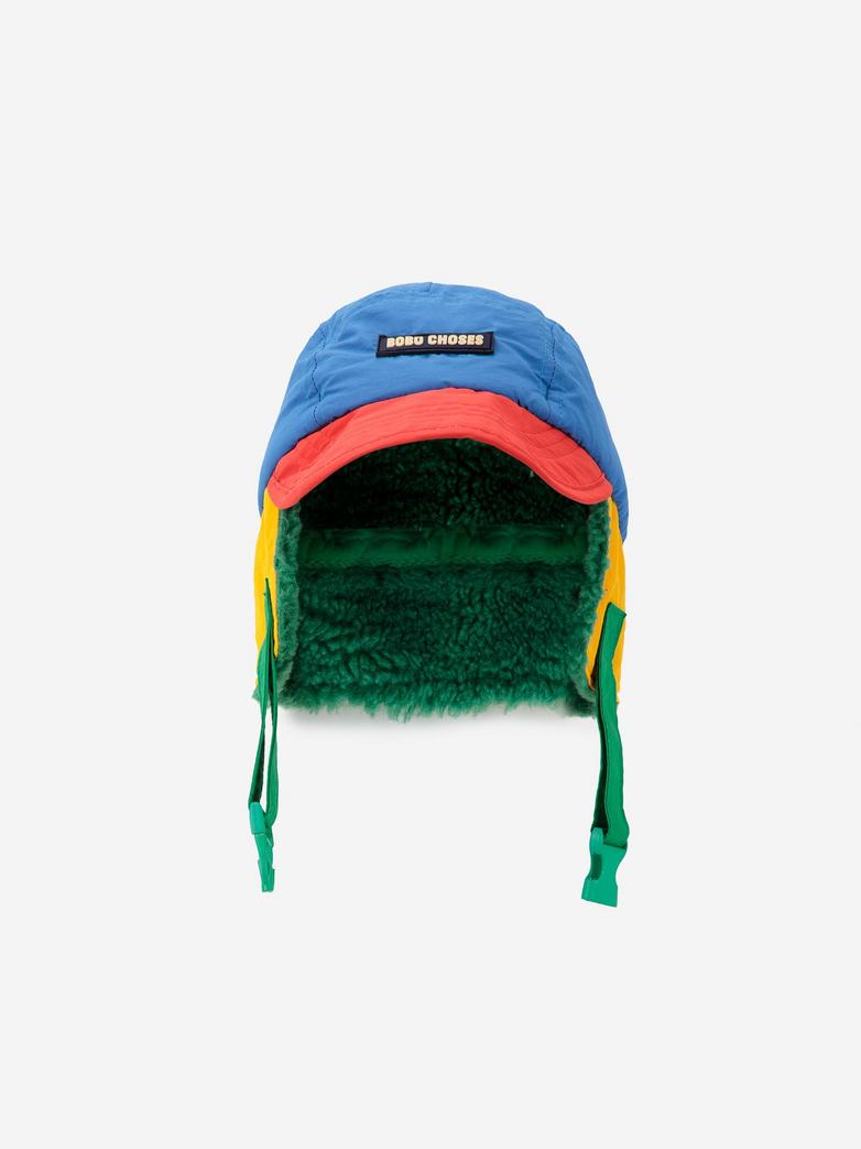 Czapka Color block niebieska