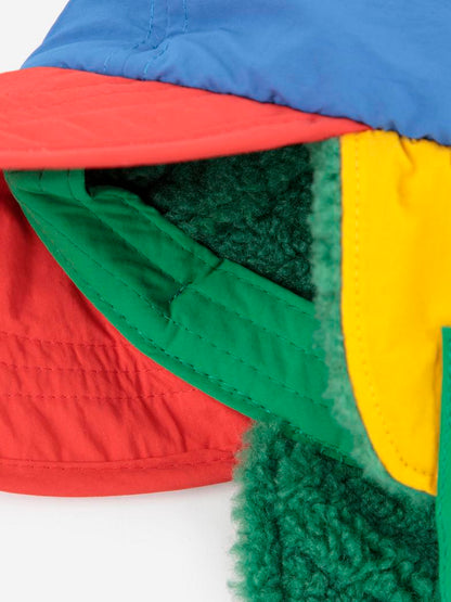 Czapka Color block niebieska