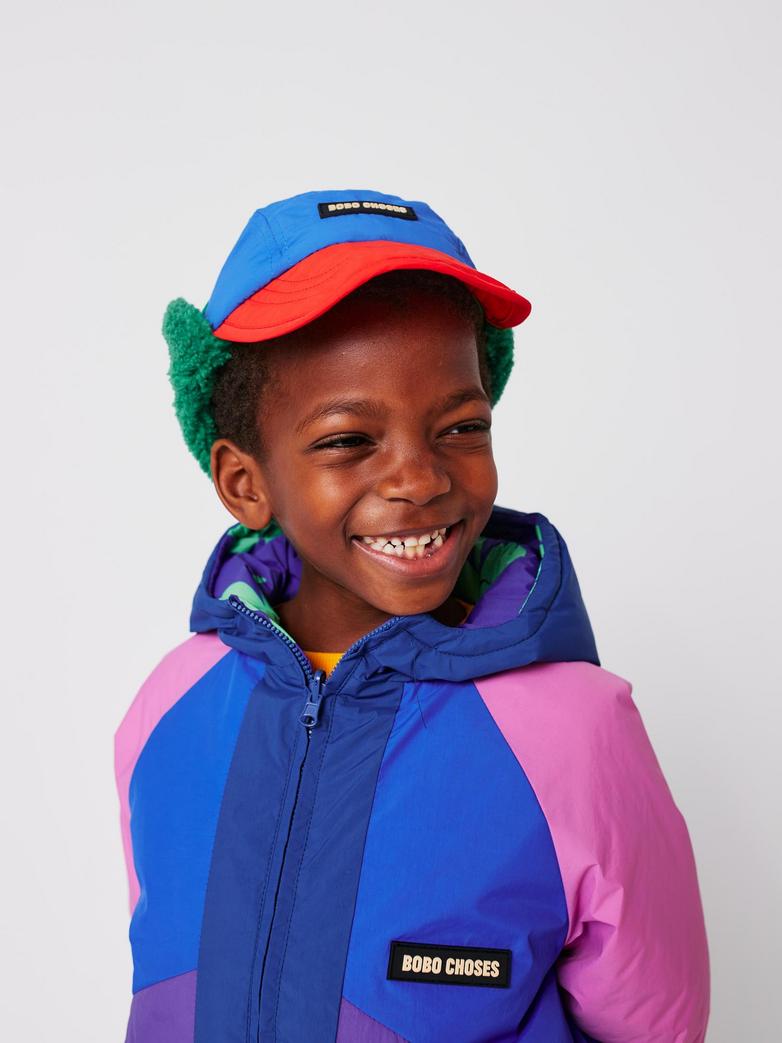 Czapka Color block niebieska