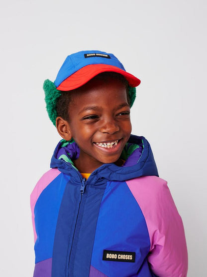 Czapka Color block niebieska