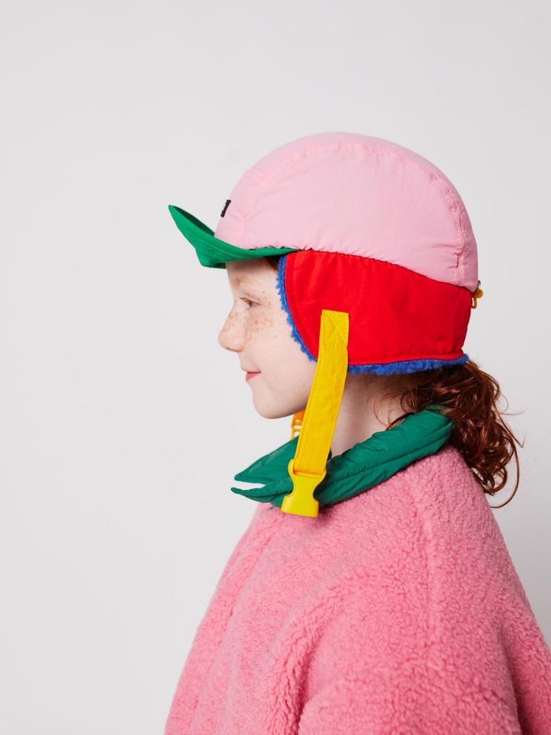 Czapka Color block różowa