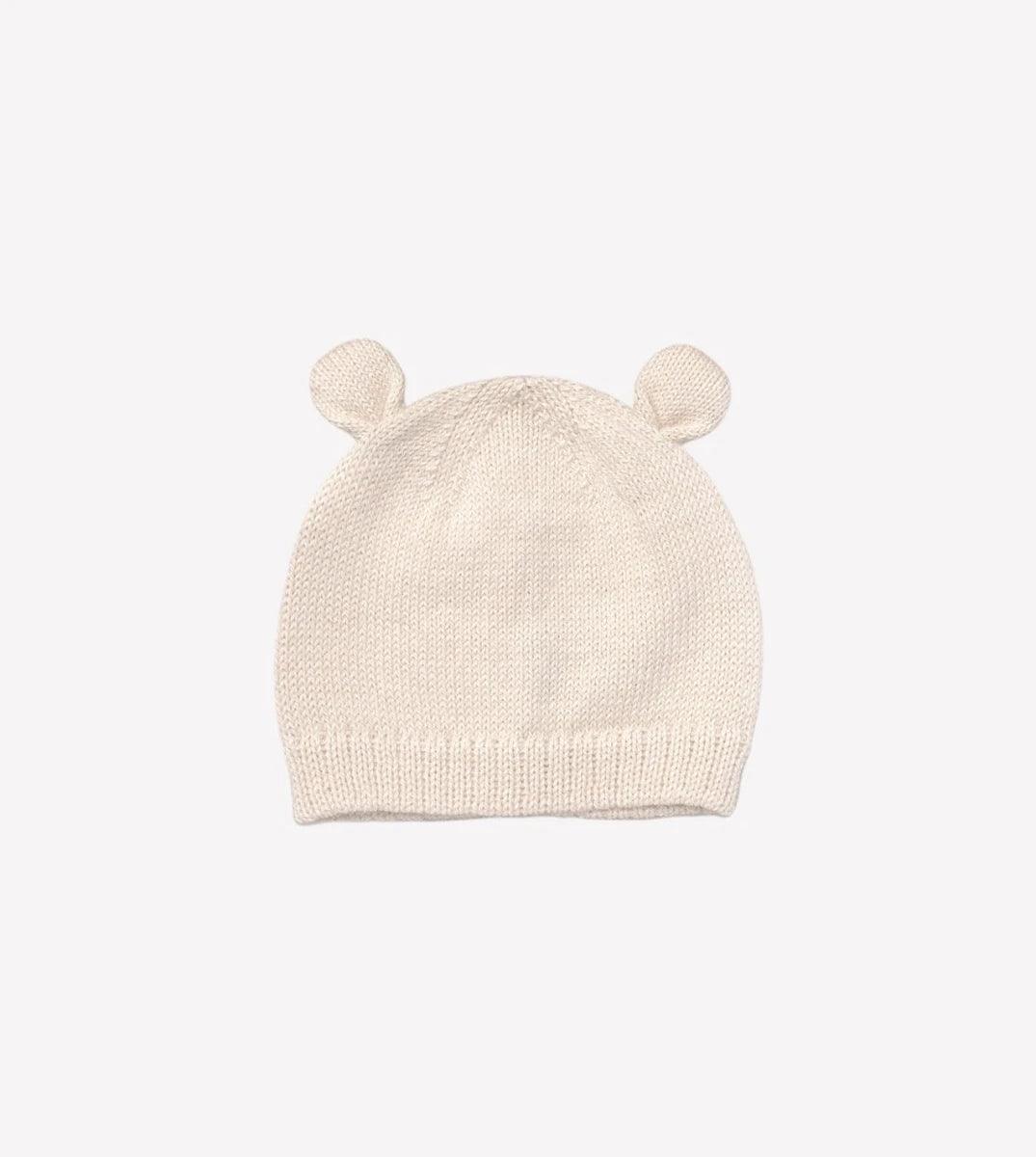 Czapeczka dzianinowa miś - Ecru - L’enfant
