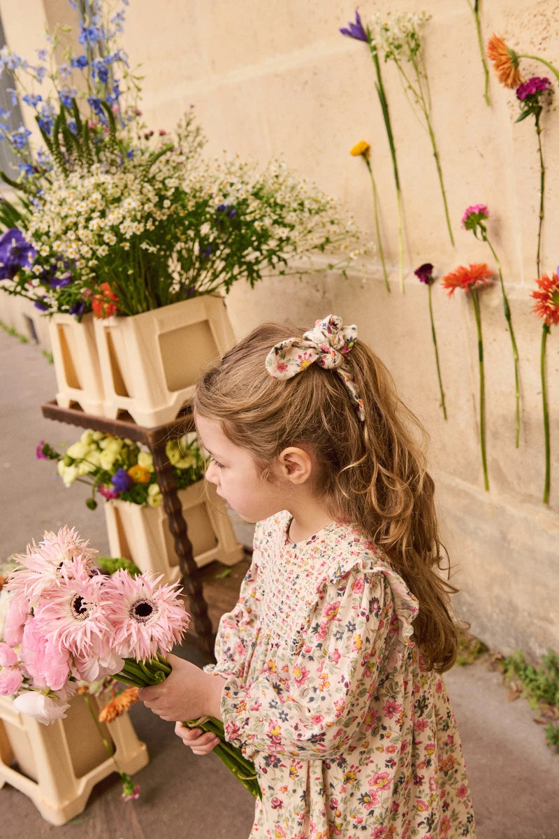 Gumka scrunchie Chloe - Cream Wild Flowers