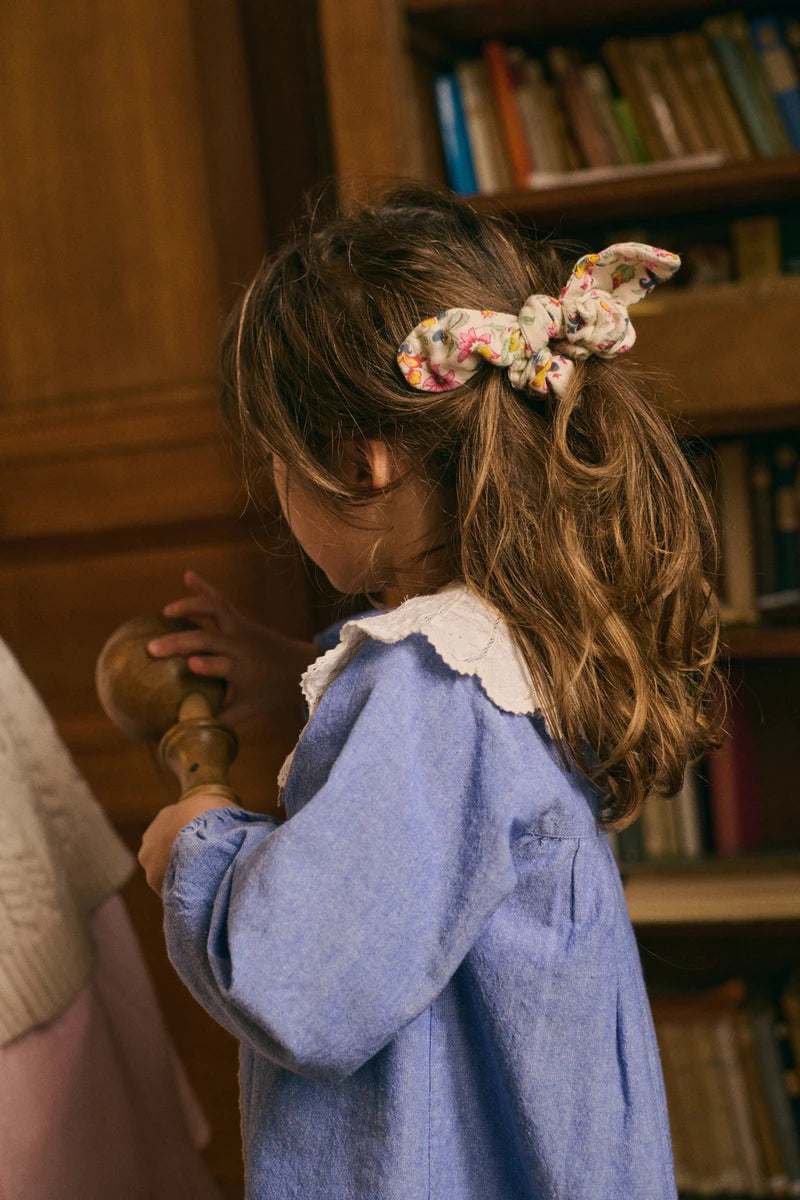 Gumka scrunchie Chloe - Cream Wild Flowers