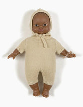 Bonetka dla lalek Elie cream knit beanie - L’enfant