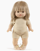 Sweter dla lalek Paula Short Sleeve Cream Knit Sweater - L’enfant