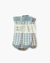 Rajstopy dla lalek - 2-pak - aquamarine checkered/taupe checkered tights - L’enfant