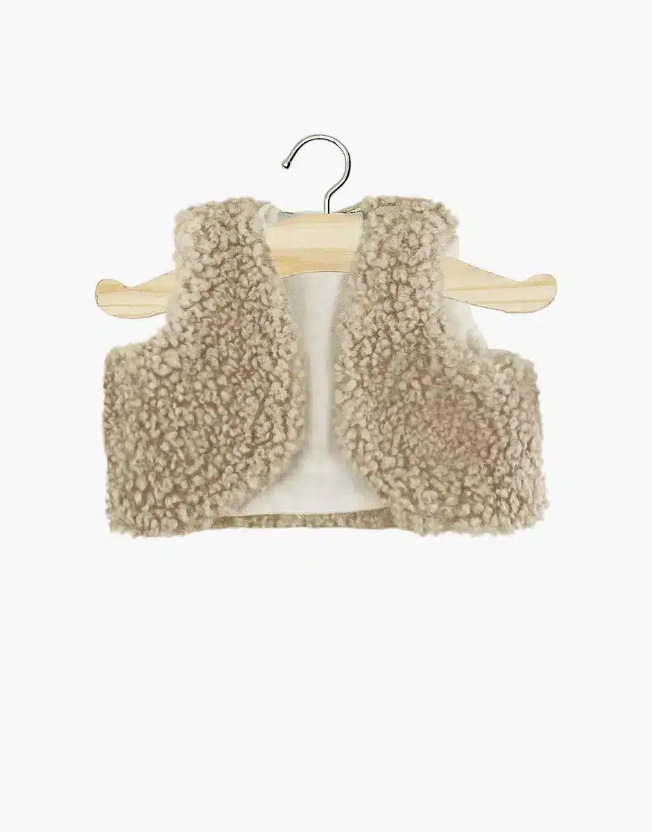 Kamizelka dla lalek Amigas – Tao sleeveless vest in beige bouclette - L’enfant