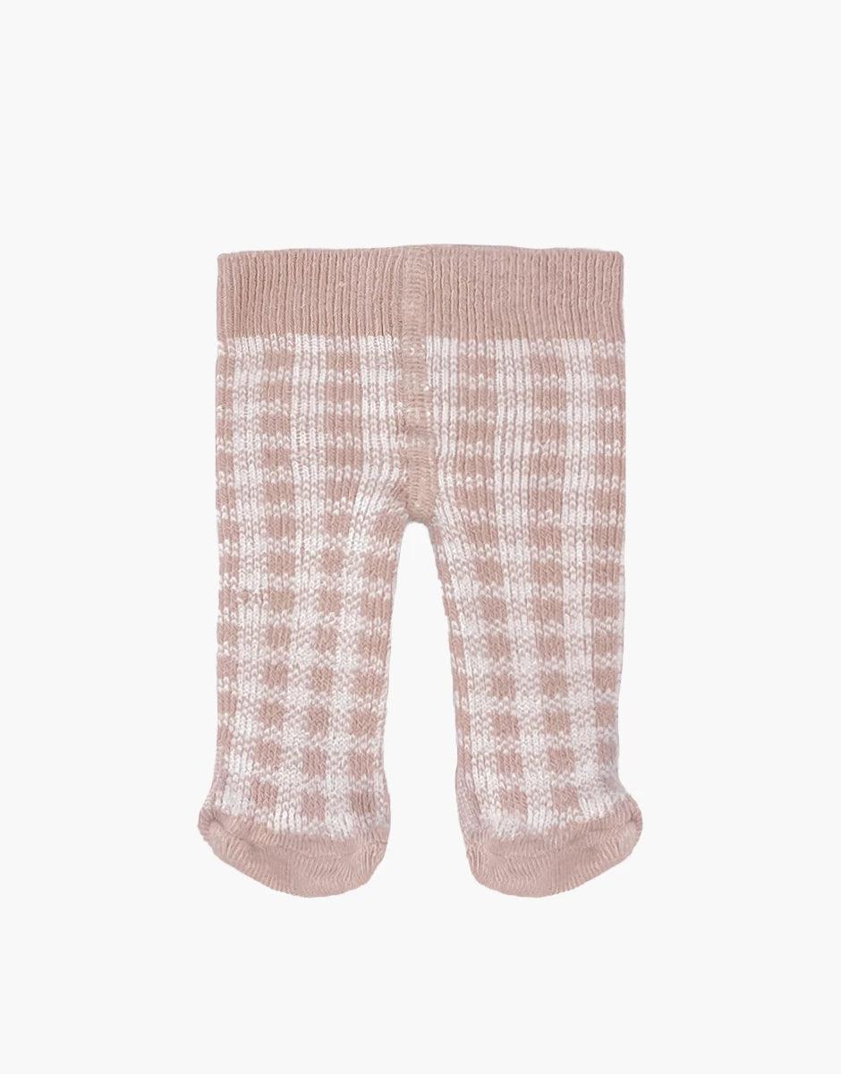 Rajstopy dla lalek Old pink plaid tights - L’enfant