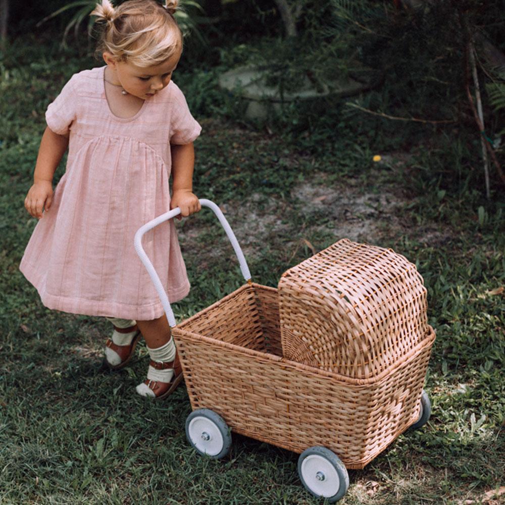 Rattanowy wózek strolley - Natural - L’enfant