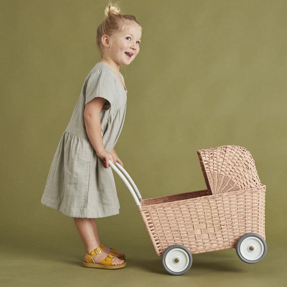 Rattanowy wózek strolley - Rose - L’enfant