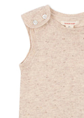 Pajacyk niemowlęcy z wełną Mino - Off White - L’enfant