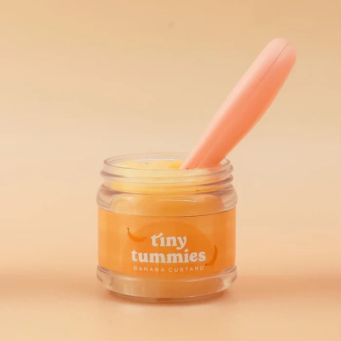 Zestaw Tiny Tummies Słoiczek i Łyżeczka, Banan