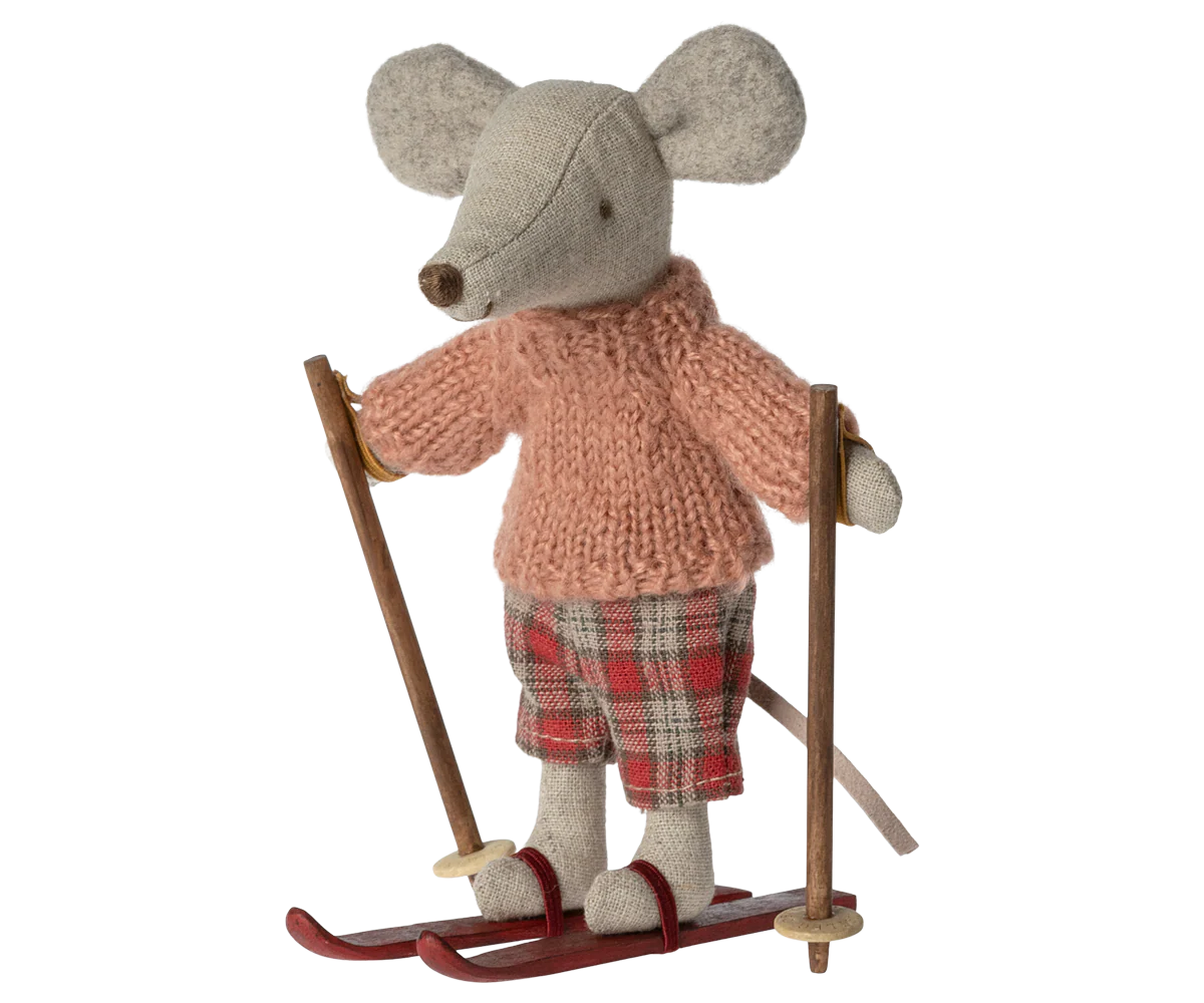 Myszka - Winter mouse with ski set, Big sister