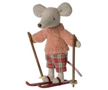 Myszka - Winter mouse with ski set, Big sister